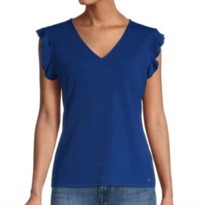 Calvin Klein Royal Blue Sleeveless Blouse (Petite